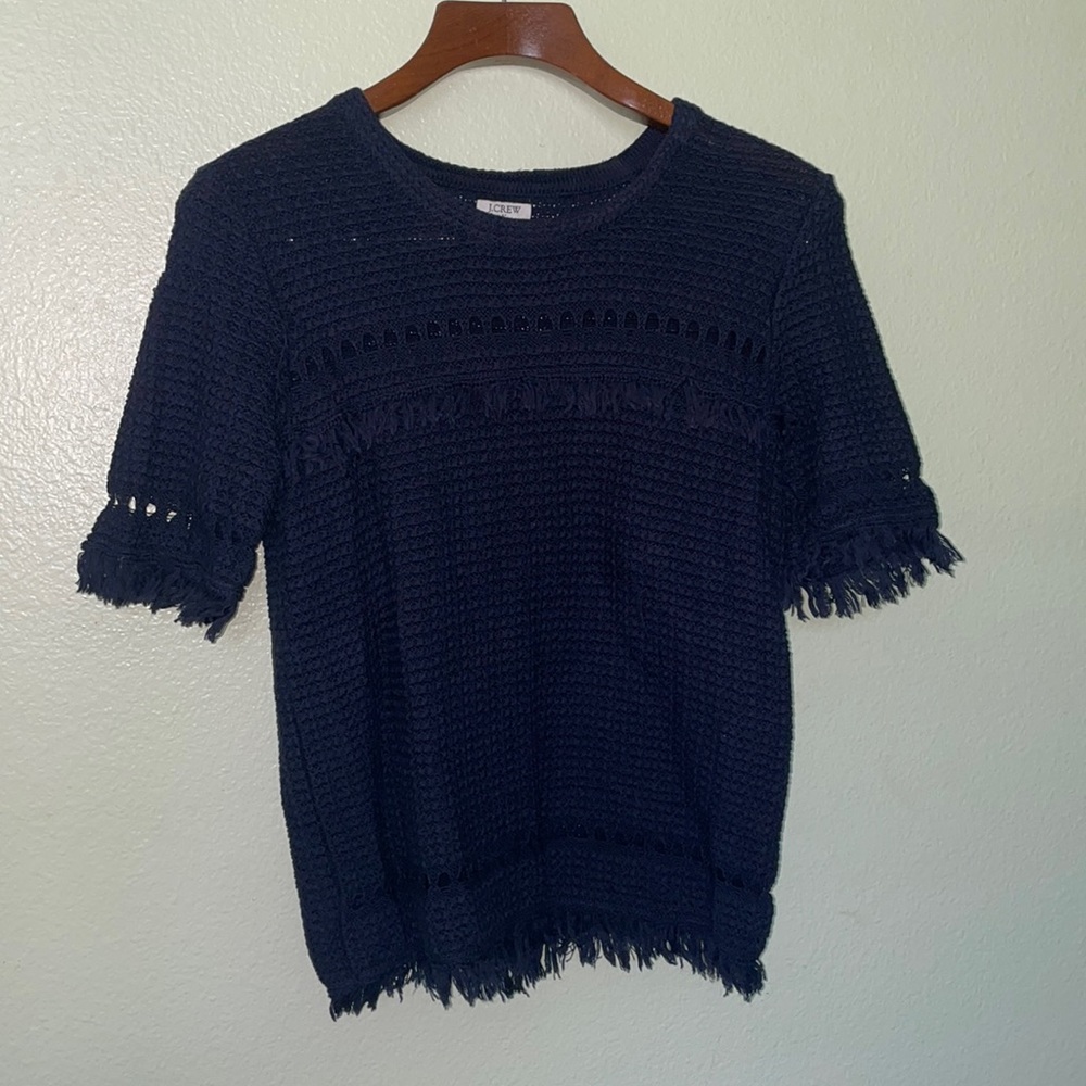 Knitted Navy J Crew Shirt